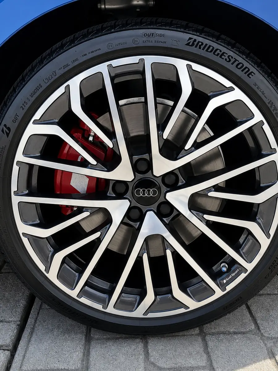 Audi S5 — wheel and tire detail after detailing